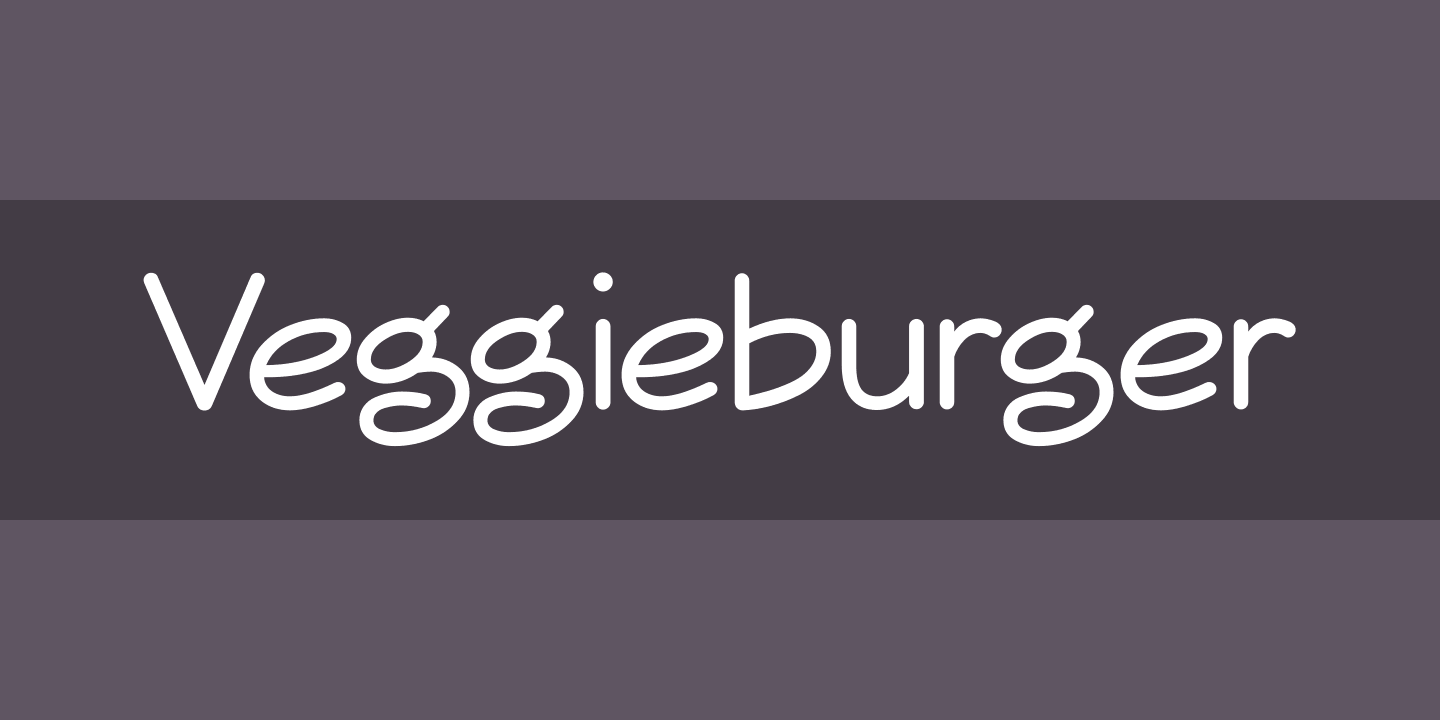 Przykład czcionki Veggieburger